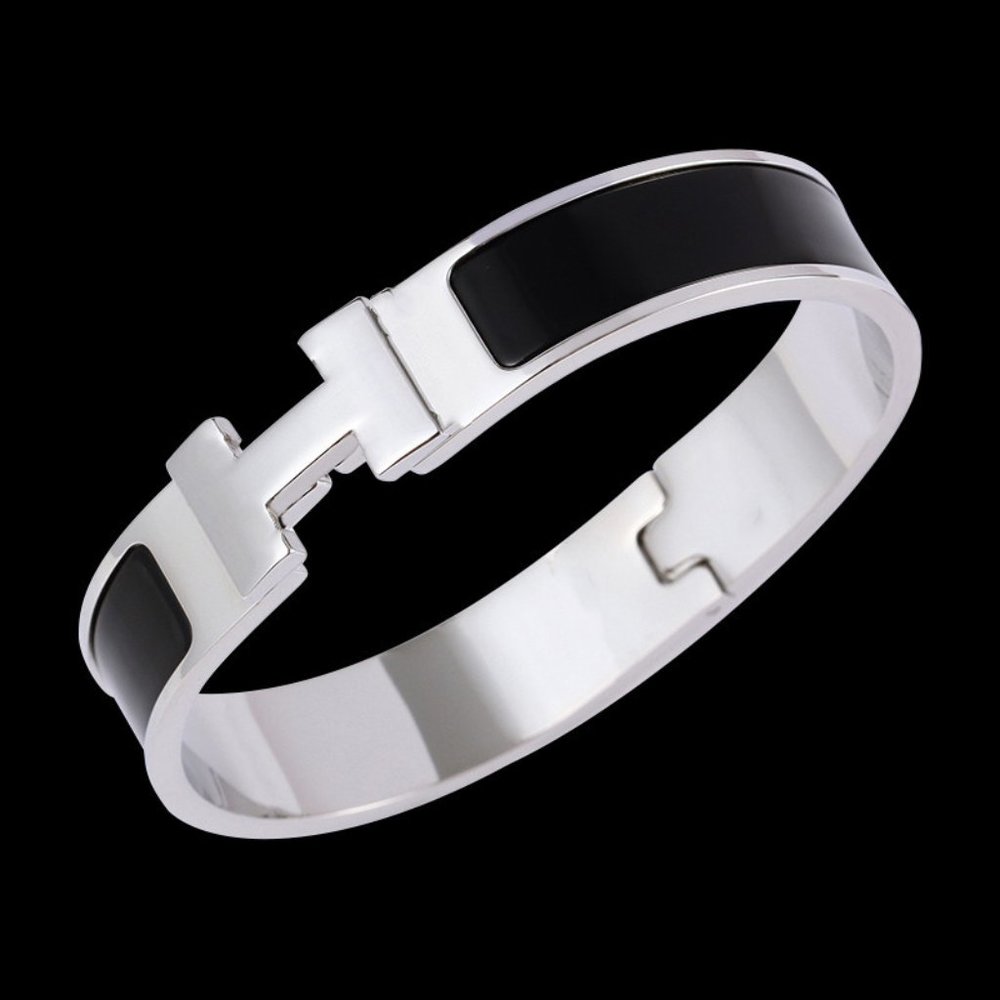 New! Clic H Bracelet Black and Silver - Picture 2 of 9